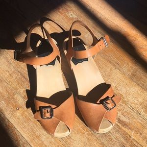 Swedish Hasbeen cognac leather clogs
